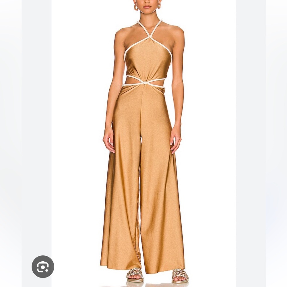 Baobab Collection Resort Jumpsuit Wide Leg Vacation Womens Size Medium